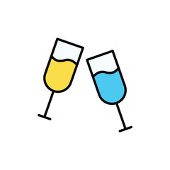 Toast icon design with white background stock illustration