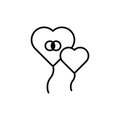 Balloons icon design with white background stock illustration