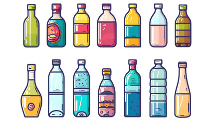 bottle  icon, drink, vector, generative ai