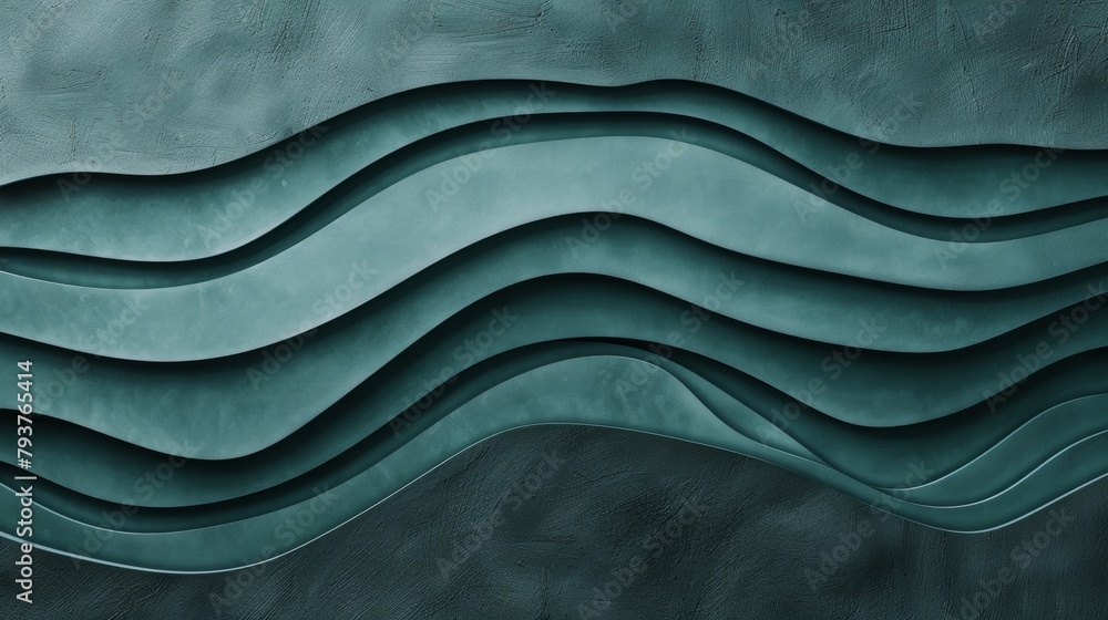 Poster blue 3d geometric gradient shapes on concrete stone background with abstract texture for design