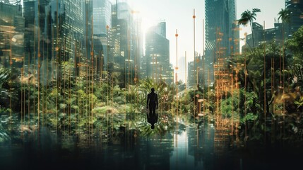 urban business Generative AI - obrazy, fototapety, plakaty