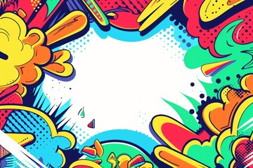 KSAbstract background with a colorful cartoon comic book 
