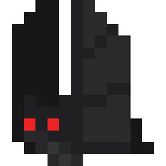 Pixel art flying bat character