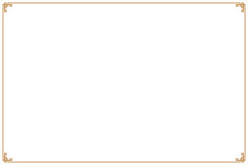 Elements of ornate vintage frames. Gold on white oriental calligraphy chinese, lines motifs. Design print for greeting cards, wedding invitations, restaurant menu, royal certificates. Set 51