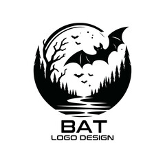 Bat Vector Logo Design