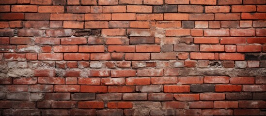 A wall constructed with numerous bricks