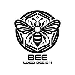 Bee Vector Logo Design 