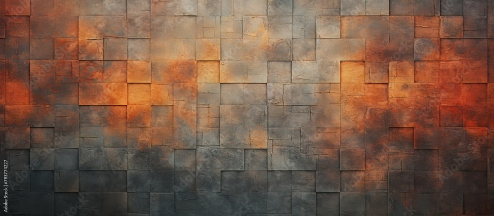 Poster wall with rust pattern