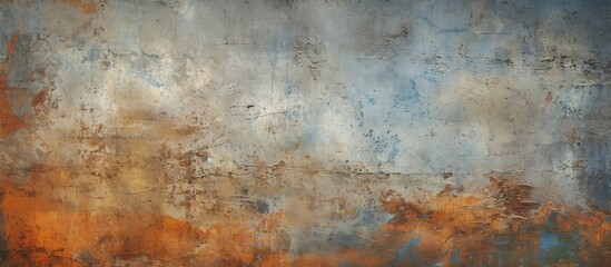 Rustic wall under clear blue sky