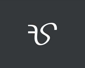 Fototapeta premium initial letter FS logo design template