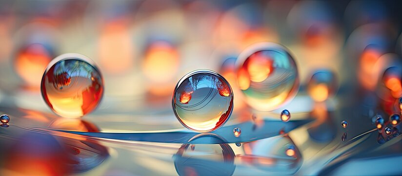 Group of raindrops on a surface