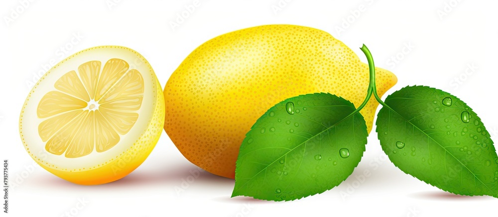 Canvas Prints Close lemon slice leaves