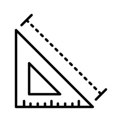 architectural ruler tool line icon vector design template