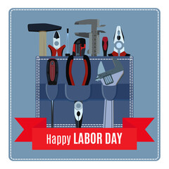 Happy Labor Day Banner, Sign, Poster.