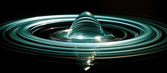 Water droplet with halo of light