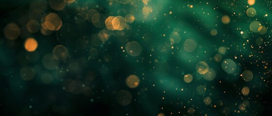 Silvester Sylvester 2025 New year New Year's Eve Party background banner panorama illustration - Abstract gold firework fireworks on dark green texture with bokeh lights