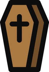 Obraz premium Coffin icon clip art isolated 