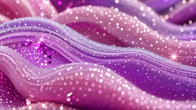 Purple pink texture with sparkle of diamonds on the waves, bright beautiful background