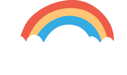 Rainbow cute illustration clip art isolated 