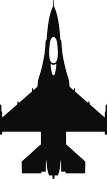 recommend clip art: F-16 tomcat aircraft top view icon clip art isolated 