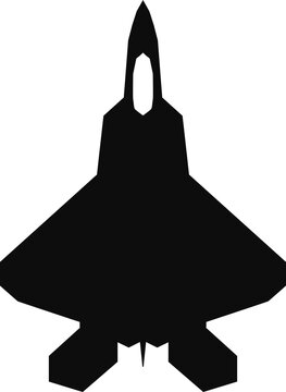 recommend clip art: F-22 multirole aircraft top view icon isolated 