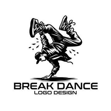 Break Dance Vector Logo Design