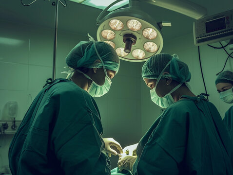 Surgical Team Operating in Theatre
