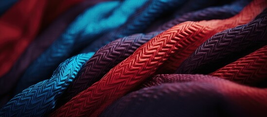 Different colored neckties close up
