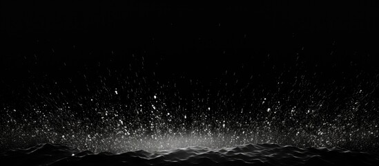 Water splash close up in monochrome
