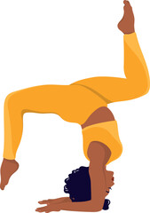 Black girl doing yoga headstand