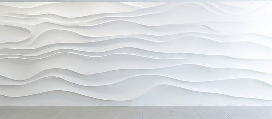 Fototapeta premium A textured white wall with undulating pattern