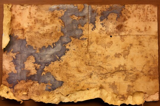 b'Old map with sea monsters'
