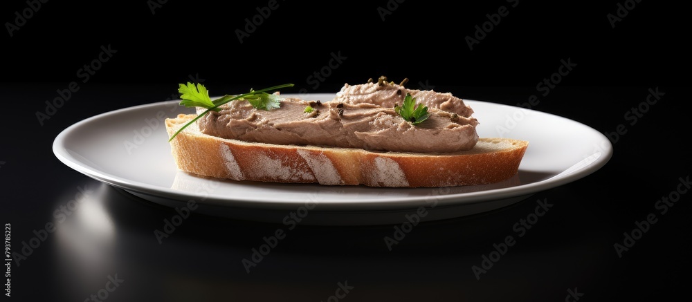 Sticker Plate with spread on bread