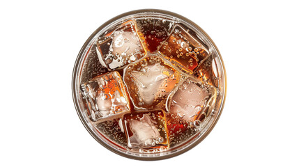 Refreshing Soda Drink from Above on the transparent background, PNG Format