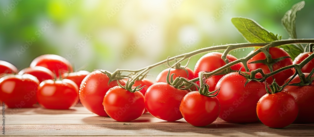 Canvas Prints Fresh tomatoes on rustic wooden table