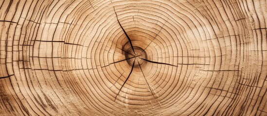 Close-Up of Tree Rings on Trunk