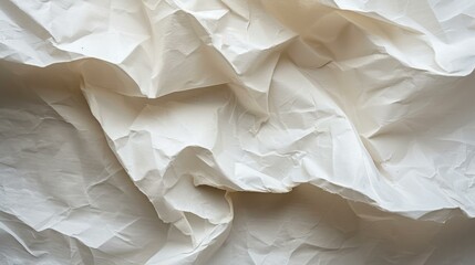 b'Crumpled white paper texture background' - obrazy, fototapety, plakaty