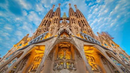b'Sagrada Familia, Barcelona, Spain' - obrazy, fototapety, plakaty