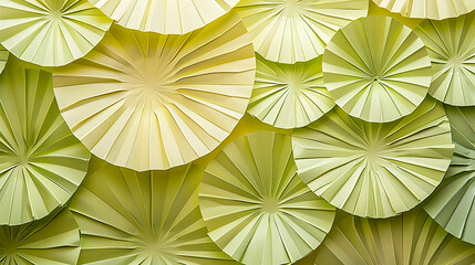 Light green Japanese paper umbrella continuous pattern