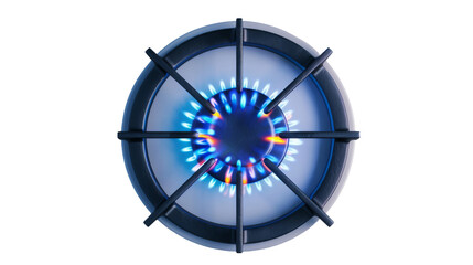 Gas hob on the transparent background, PNG Format