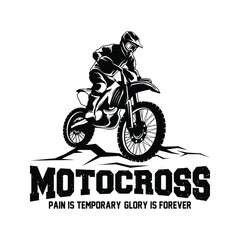 Motocross Jump Logo design  Illustration. Moto Track Logo Inspiration Vector
