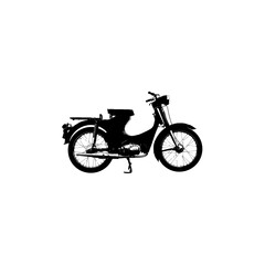 Vintage Motorbike Silhouette on White Background. Vector illustration design.