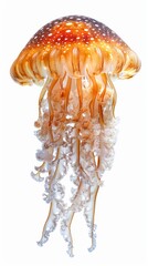 A beautiful jellyfish with long, flowing tentacles