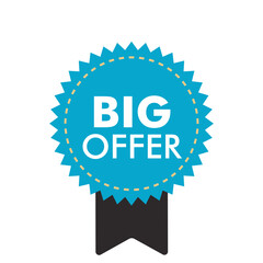big offer blue round badge promo sign special offer special tape form dicount badge