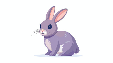 Cute bunny or rabbit isolated on white background. 