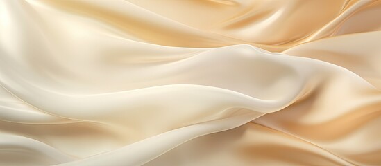 Soft white gold silk fabric