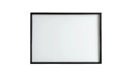 Photography of an Empty Frame Mock-Up with Crisp Black Borders on the transparent background, PNG Format