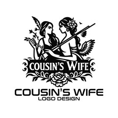 Cousin's Wife Vector Logo Design