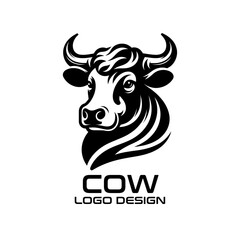 Cow Vector Logo Design