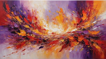 Abstract art conveying a radiant heat impression. Warm tones and dynamic strokes evoke energy and warmth.